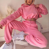 Jogging Suits For Women 2 Piece Sweatsuits Tracksuits Sexy Long Sleeve HoodieCasual Fitness Sportswear
