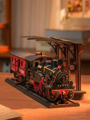 Rolife Steam Journey 3D Wooden Puzzle - 191-piece Classic Steam Train Model, Retro Design DIY Assembly Set, Suitable For Adults And Teenagers As Decorative Items And Creative Holiday Gifts