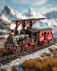 Rolife Steam Journey 3D Wooden Puzzle - 191-piece Classic Steam Train Model, Retro Design DIY Assembly Set, Suitable For Adults And Teenagers As Decorative Items And Creative Holiday Gifts
