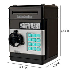 Electronic Bank, Mini ATM Password Money Bank Cash Coins Saving Box For Kids, Cartoon Safe Bank Box